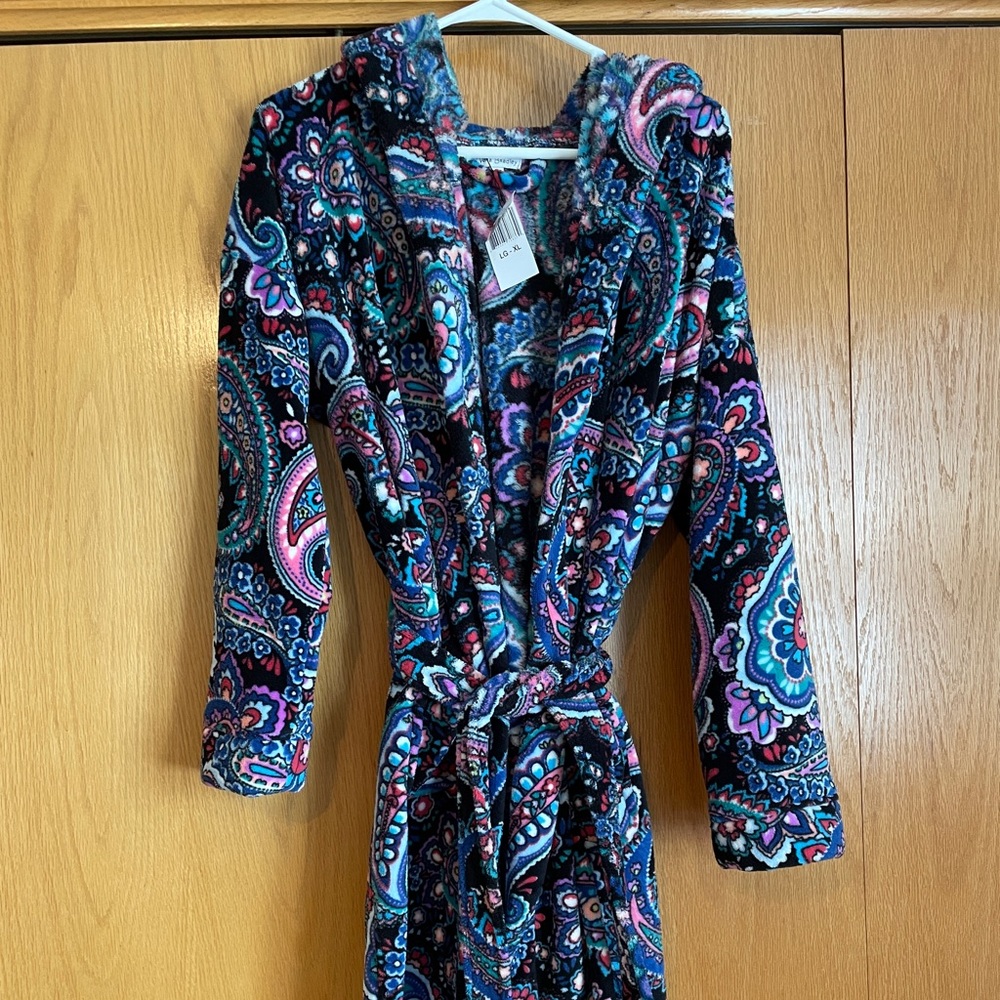 Vera Bradley knee length fleece robe